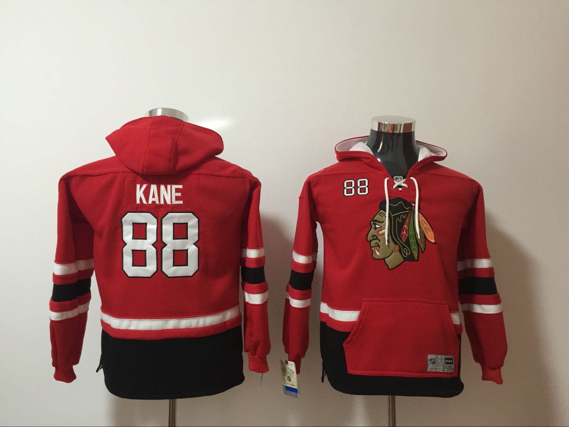 Youth 2017 NHL Chicago Blackhawks 88 Kane red hoodie